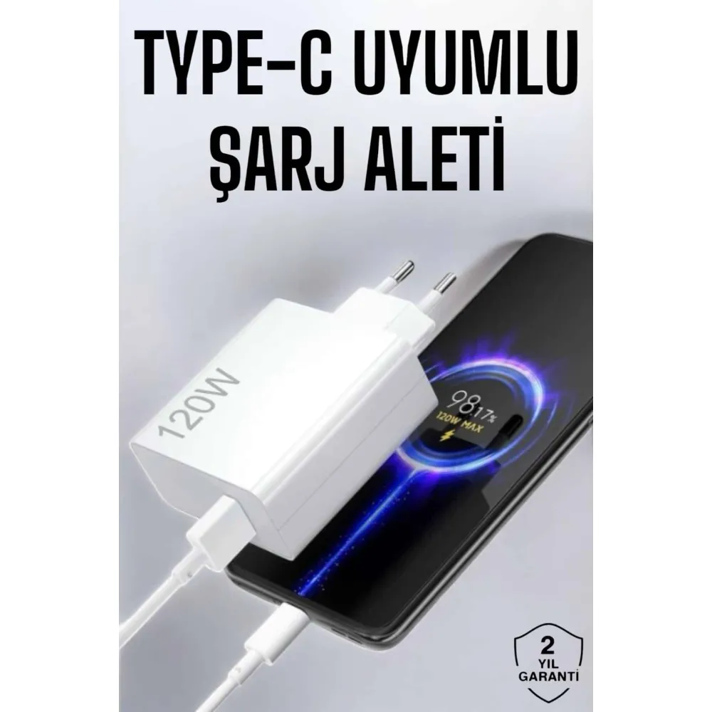 Type-C 120W Şarj Aleti Hızlı Şarj Turbo