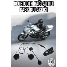 Kask Kulaklığı Motosiklet Intercom Interkom Dinleme Konuşma Özellikli Su Geçirmez