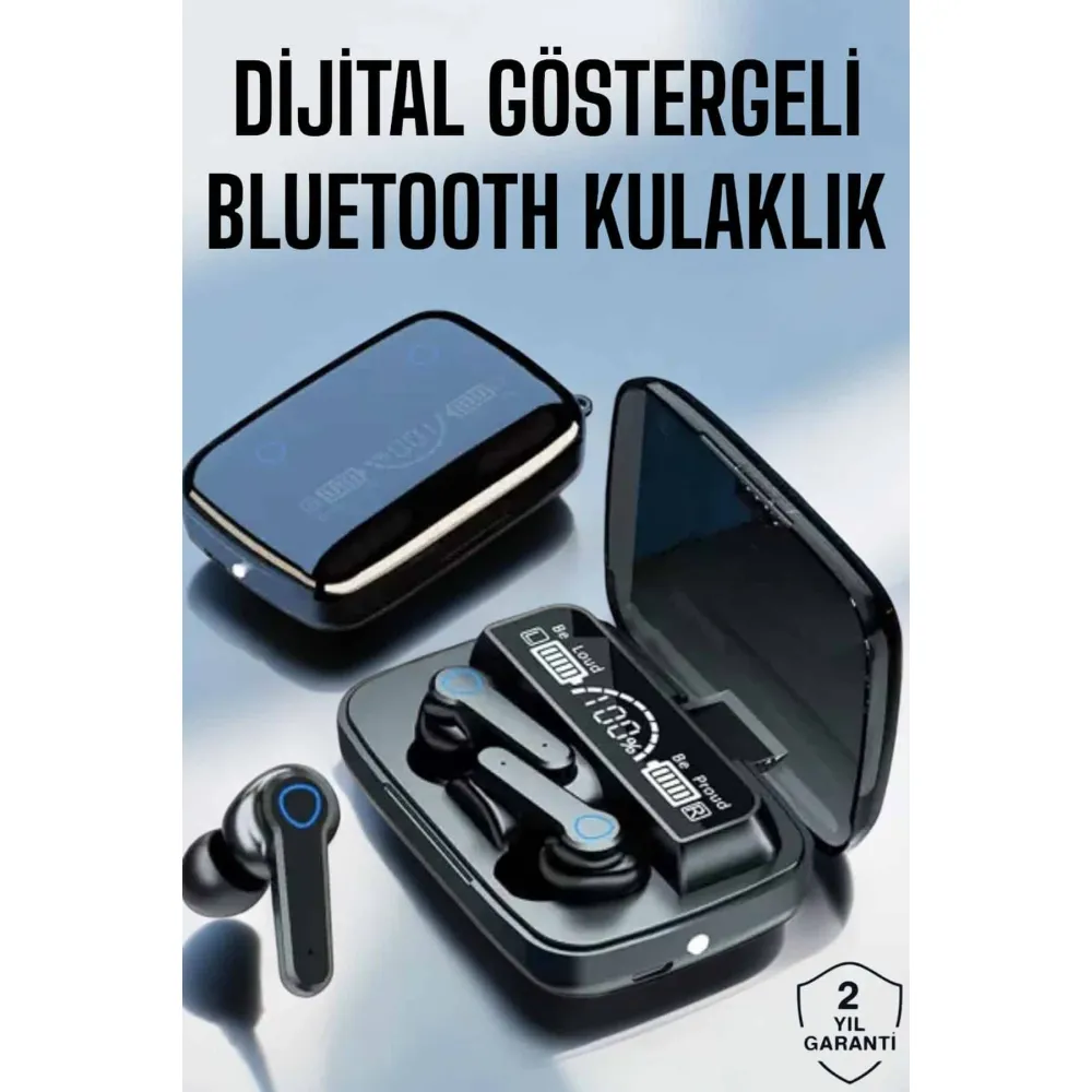 Bluetooth Kulaklık Dijital Göstergeli Kablosuz Uzun Pil Ömrü