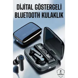 Bluetooth Kulaklık Dijital Göstergeli Kablosuz Uzun Pil Ömrü