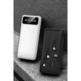Powerbank 20.000 Mah LCD Ekran USB Lightning Type-C Uyumlu İOS ve Android