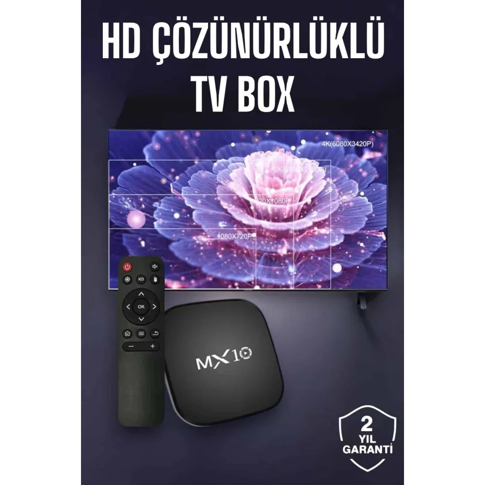 TV Box Android Uyumlu 4 Çekirdekli WİFİ Bağlantılı 4K