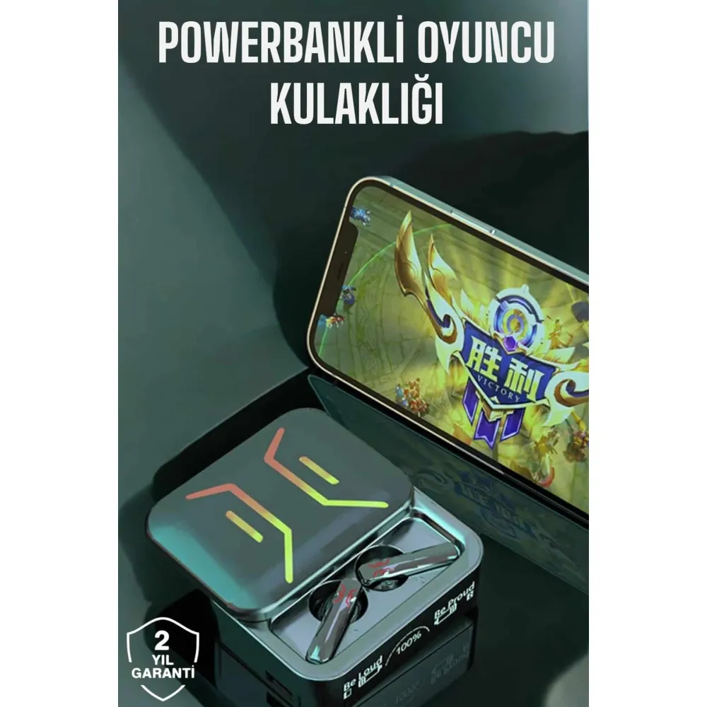 Powerbankli Bluetooth Kulaklık Yüksek Ses Kaliteli Kablosuz