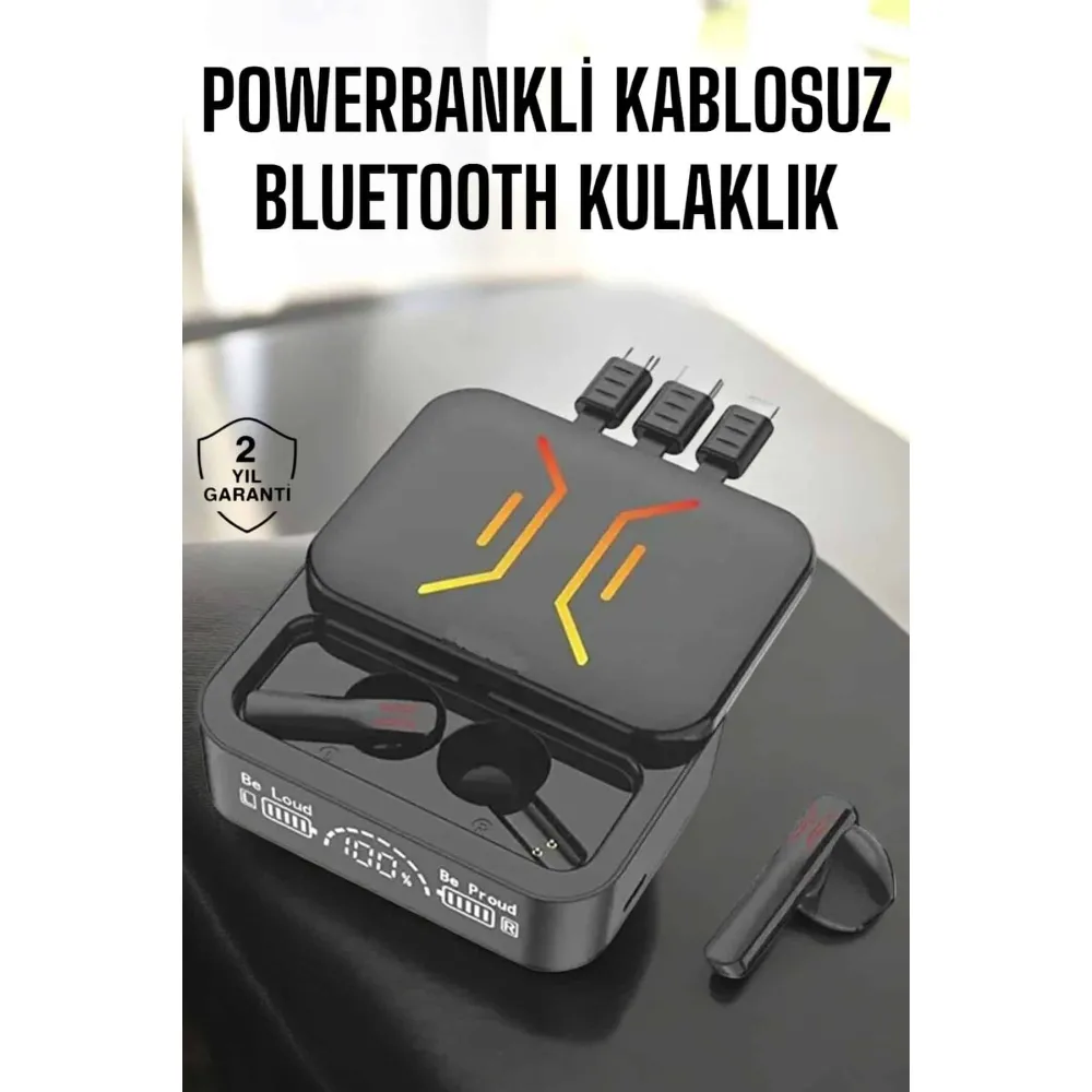 Kablosuz Bluetooth Kulaklık Powerbankli Uzun Pil Ömrü Yüksek Ses Kaliteli