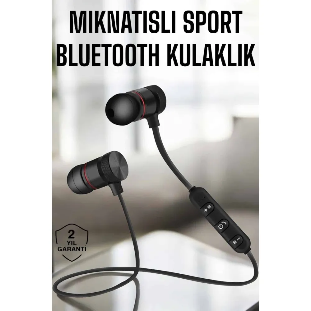 Kablosuz Sport Mıknatıslı Mikrofonlu Kulak İçi Kulaklık