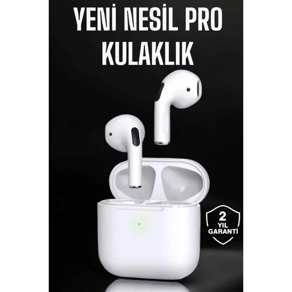Beyaz Yeni Nesil Pro Bluetooth Kulaklık Yüksek Ses Kaliteli ANC Özelliği