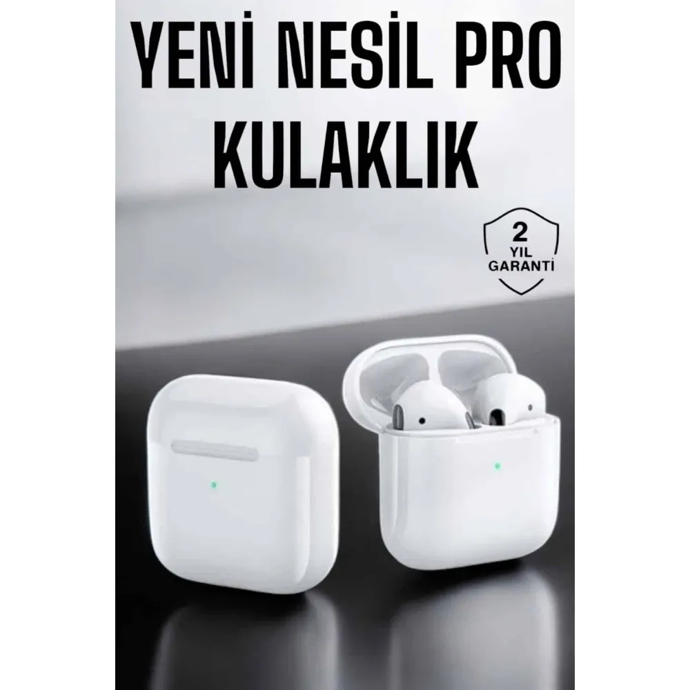 Yeni Nesil Pro Bluetooth Kulaklık Uzun Pil Ömrü Beyaz
