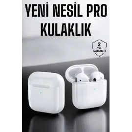 Yeni Nesil Pro Bluetooth Kulaklık Uzun Pil Ömrü Beyaz