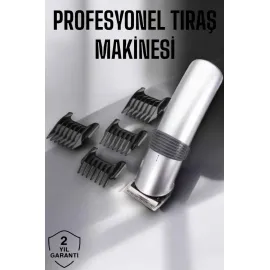 4 Taraklı Taşınabilir Profesyonel Saç ve Sakal Kesme Tıraş Makinesi