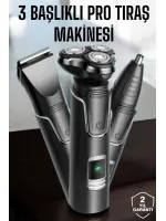 Yüksek Performanslı 3 Başlıklı Profesyonel Tıraş Makinesi