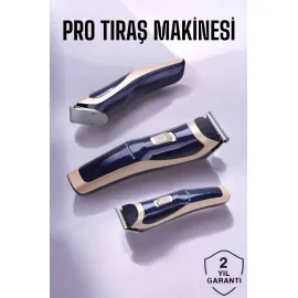 Profesyonel Şarjlı Saç ve Sakal Traş Makinesi Kolay Kullanım