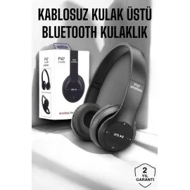 Kulak Üstü TF Kart ve AUX Destekli Ergonomik Bluetooth Kulaklık