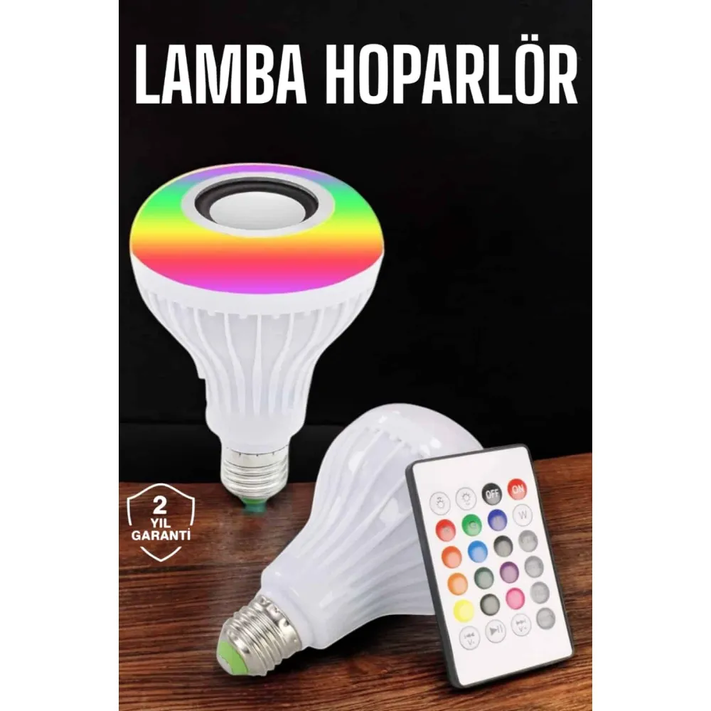 Kablosuz Bluetooth Hoparlör Led Lamba