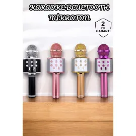 Şarjlı ve Uzun Pil Ömürlü Karaoke Mikrofon USB Bellek Destekli, Profesyonel Ses