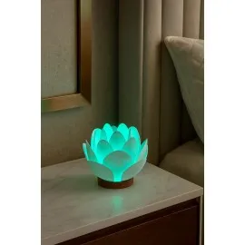Lotus Tasarımlı Mum Thelight Rgb Ambiyans Lambası