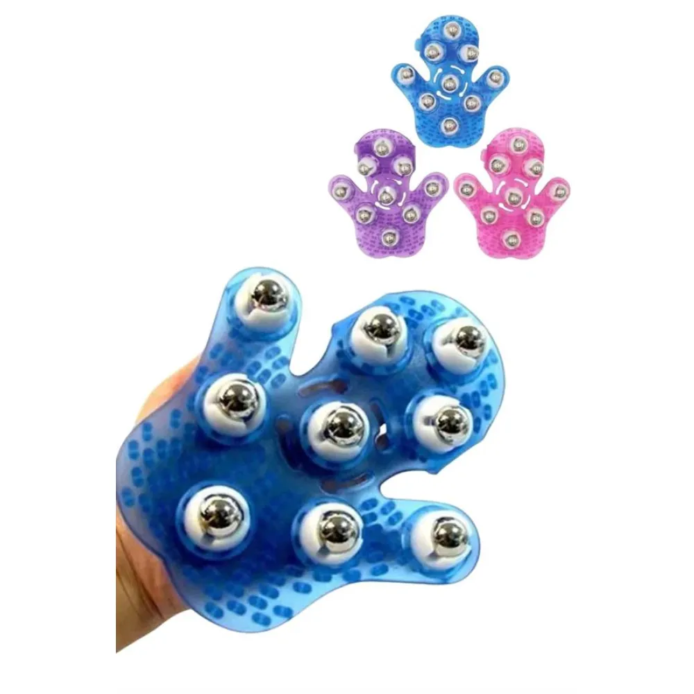 Masaj Aleti El Şeklinde Omuz Bacak Bilyeli Masaj Eldiveni El Şekilli