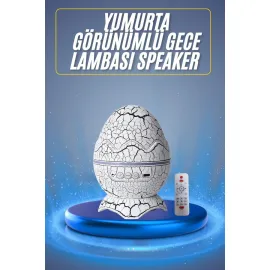Bluetooth Hoparlör Dinozor Yumurtası Gece Masa Lambası Projektör