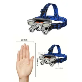 Kafa Lambası 800 Lümen 4 Mod Yüksek Işık Flaşörlü Şarjlı Led Lamba