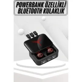 Kablosuz Bluetooth Kulaklık Powerbank Özellikli Göstergeli Hd Mikrofon