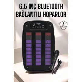 Bluetooth Hoparlör RGB Işıklı USB SD Kart Girişli Taşınabilir