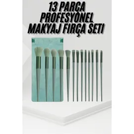13 Parça Taşınabilir Kılıflı Profesyonel Makyaj Fırça Seti Pudra Allık Fondöten Fırçası