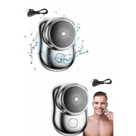 Kablosuz Tıraş Makinesi Günlük Hızlı Taşınabilir Şarjlı Yuvarlak Paslanmaz Çelik