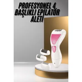 Ayak Törpü Başlıklı Epilatör Aleti 4 Başlıklı Taşınabilir Şarjlı Epilasyon Cihazı
