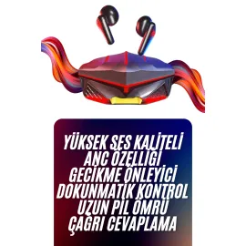 Bluetooth Kulaklık HD Ses Kaliteli Işıklı Metal Kasa Ios Android Uyumlu Mikrofonlu