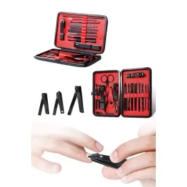 17 Parça Manikür Seti El Ve Ayak Bakımı Törpü Cımbız Tırnak Temizleme