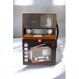 Ahşap Görünümlü Retro Bluetooth Radyo USB,AUX Ve SD Kart Girişli