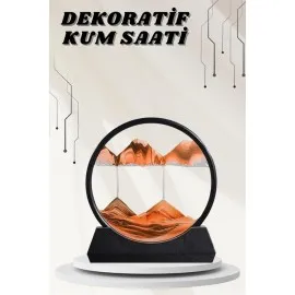 Dekoratif Kum Sulu Kum Saati Yuvarlak Şık Kum Tablosu Kum Saati Şeklinde Kum Tablo