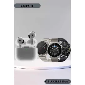 Akıllı Saat Ve Kulaklık Seti Bildirim Görme Arama Cevaplama Anc Özelliği