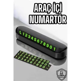 Araba Park Numaratörü Araç İçi Numaralık Değiştirilebilir Çevirmeli Mini