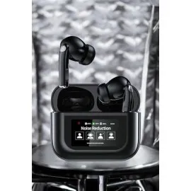 Kablosuz Bluetooth Kulaklık Ekranlı Uzun Şarj Süreli Anc Destekli