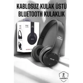 Kulak Üstü TF Kart ve AUX Destekli Ergonomik Bluetooth Kulaklık