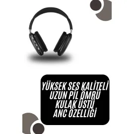 Kulak Üstü Kablosuz Bluetooth Kulaklık Yumuşak Süngerli Sd Kart Girişli