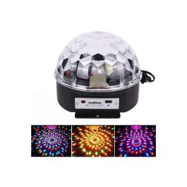 Led Işık Disko Topu Bluetooth Hoparlörlü Usb Müzik Çalar Kumandalı