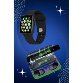 Ucuz Ve Kaliteli Kulaklıklı Saat Seti Bluetooth Bağlantılı Akıllı Saat Ve Kulaklık