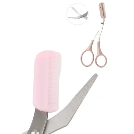 Kavisli Kaş Kirpik Düzeltici Bıyık Alma Taraklı Kaş Makası Yüz Bakım Seti Makas