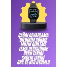 Ultra 3 Kordonlu Amoled Ekran Akıllı Saat Çok Fonksiyonlu Uyku Ve Sağlık Takibi