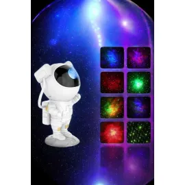 Astronot Bluetooth Hoparlör Gökyüzü Projektör Gece Lambası
