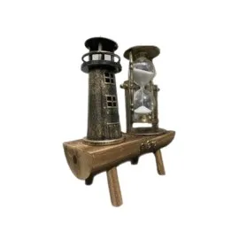 Hediyelik Kum Saati Retro Dekoratif Deniz Feneri Kum Saati