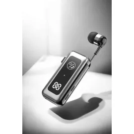 Kablolu Makaralı Bluetooth Kulaklık Uzun Pil Ömrü Dijital Göstergeli