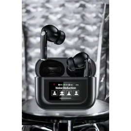 Kablosuz Bluetooth Kulaklık Ekranlı Uzun Şarj Süreli ANC Destekli