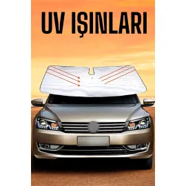 Oto Güneşlik Tüm Araç Tiplerine Uygun Isı Önleyici