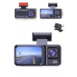 Ekranlı Sürüş Kaydedici Dvr Ön Ve Arka Kameralı Full Hd Çözünürlüklü