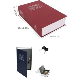 Gizli Kasa Kilitli Sözlük Görünümlü 18Cm Gizli Kasa Büyük Boy Anahtarlı