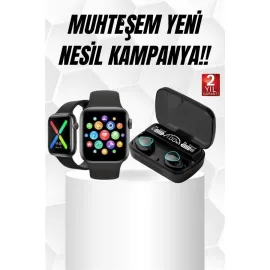 Kaliteli Akıllı Saat Ve Kaliteli Bluetooth Kulaklık Anc Özelliği Uzun Pil Ömrü