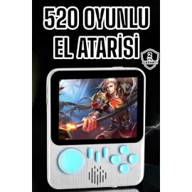 Mini Atari El Atarisi 3.5 inç Ekran Çift Konsol 666 Adet Retro Oyun Gameboy El Atarisi