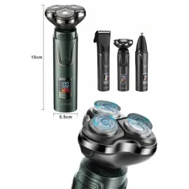 Yüksek Performanslı 3 Başlıklı Profesyonel Şarjlı Islak ve Kuru Kullanıma Uygun